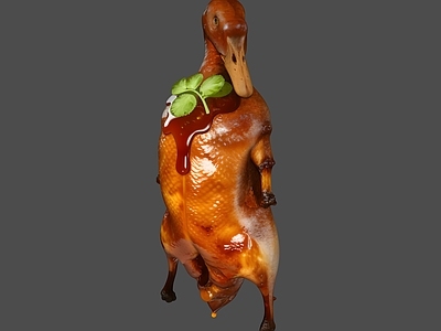 超现实主义家禽动物 菜烤鸭雕塑