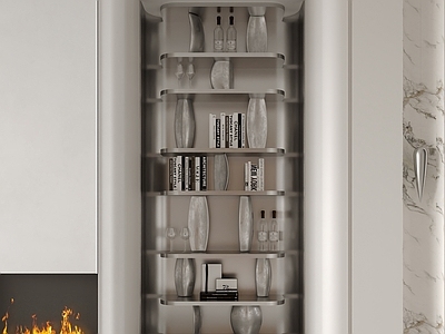 极简黑白灰置物架