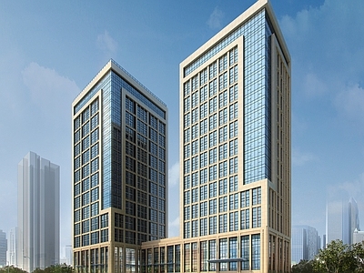 现代主义写字楼 办公楼 玻璃幕墙