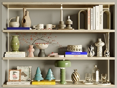 中古风摆件组合 装饰摆件组合 陶罐器皿 书籍杂志 花艺摆件 水杯