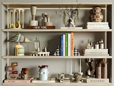 现代简约摆件组合 中古装饰摆件组合 饰品摆件 书籍杂志 台灯 陶罐器皿