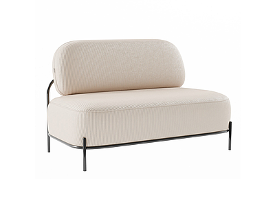 奶油风双人沙发