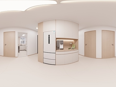 奶油风公寓 客餐厅 厨房 卫生间 现代奶油风