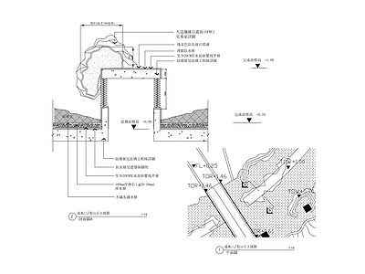中式假山水景图库 假山 施工图