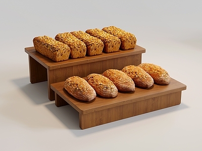 原木风甜品面包 面包堆头面包货架 面包摆件面包软装 面包托盘面包装饰 面包店蛋糕店道具