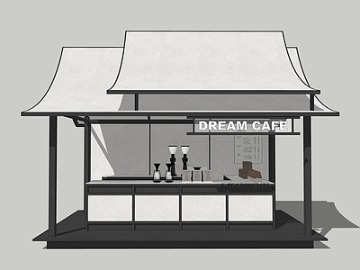 新中式摊位 新中式摊位 咖啡店 奶茶店 售卖亭 集市