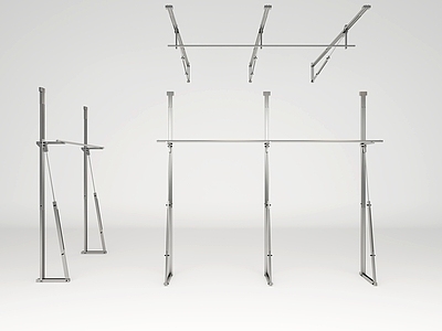 极简主义货架 服装店货架道具 挂衣架多层板饰品 橱窗门头拍照打卡 陈列台流水岛台