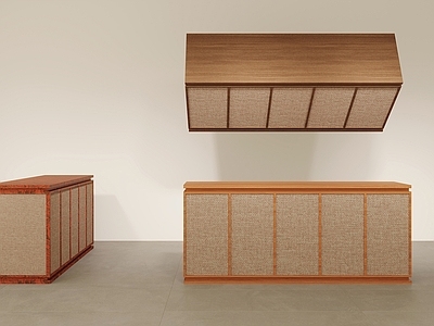 中古风前台 服装陈列展台 服务台前台吧台 陈列台展台货架 模特组合柜