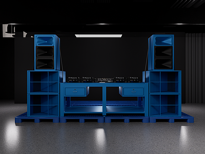 现代室内舞台 DJ 音箱 舞台 音乐 酒吧