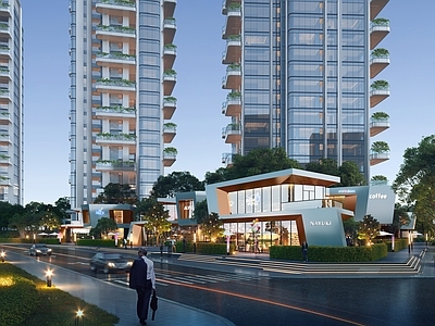 现代小区建筑 商业建筑 商业 特色商业