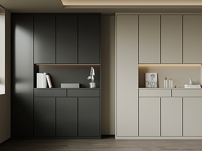 极简书房 书柜 置物柜