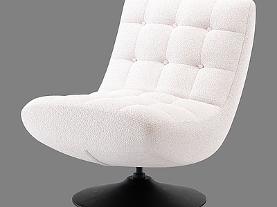 奶油风休闲椅 现代简约单人沙发