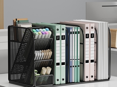 现代简约办公用品 文件夹 笔筒 办公桌 办公室 摆件