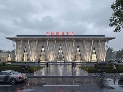 新中式体育馆 健身中心 小建筑 全民健身 未来建筑