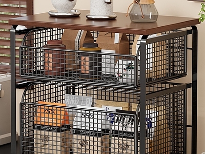 现代简约置物架 茶包 茶叶 咖啡 杯子 边柜