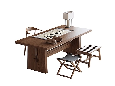新中式书桌椅
