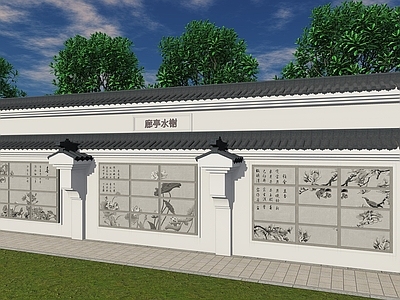 新中式围墙 壁葬 景墙 马头墙节地葬