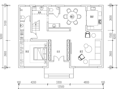 现代别墅建筑 二层别墅 农村别墅 独栋别墅 自建房 施工图