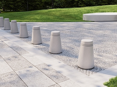 极简主义石材围挡 景观车挡 景观车挡柱 入口车挡 入口车挡石 入口隔离