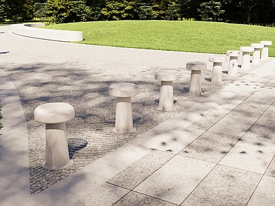 极简主义石材围挡 景观车挡 景观车挡柱x 现代车挡石 特色车挡石头 入口车挡