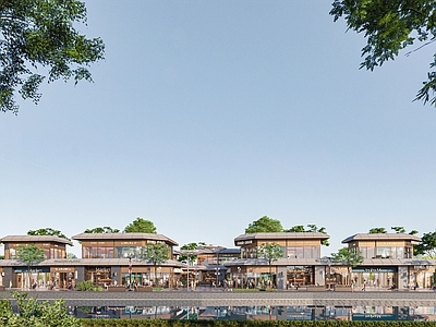 新中式商业街 现代商业建筑