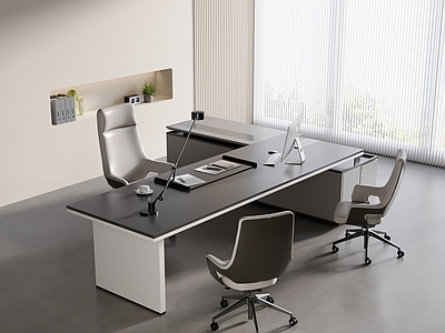现代办公桌椅 经理办公室 经理主管桌椅组合