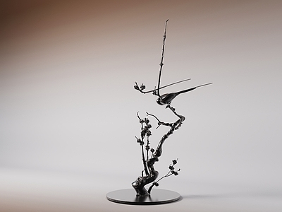 新中式雕塑摆件 新中式花鸟摆件