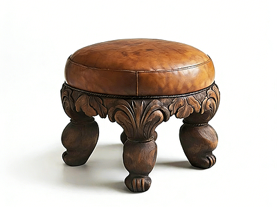 美式复古沙发凳