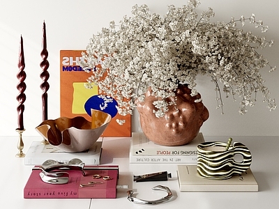 现代简约摆件组合 装饰摆件组合 法式饰品摆件 书籍杂志 花艺摆件 饰品摆件