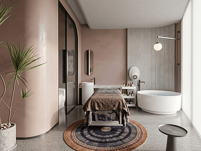 侘寂风卫生间 侘寂美容院