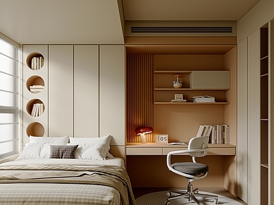 现代榻榻米卧室 儿童榻榻米 书椅 榻榻米摆件