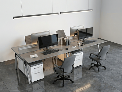 现代简约办公室 现代办公桌椅 办公桌椅组合