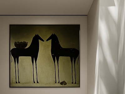 极简挂画 绿色挂画 动物挂画 儿童挂画 现代极简挂画 油画