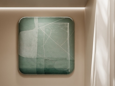 极简挂件 绿色挂画 茶室挂画 宋式挂件 绿色挂件 大理石挂件