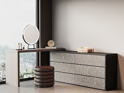 现代极简妆台妆凳