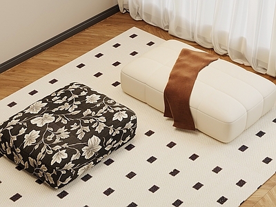 奶油风床尾凳 沙发凳