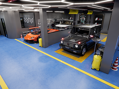 现代工业风汽车4S店 奔驰4S店 劳斯莱斯4S店
