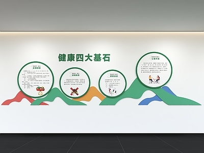 现代简约医院 现代食堂文化墙 展示墙 标语 口号 宣传栏