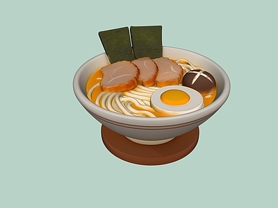 日式食物饮料 粉面艺术装置