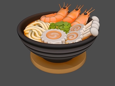 日式玩具 粉面艺术装置雕塑