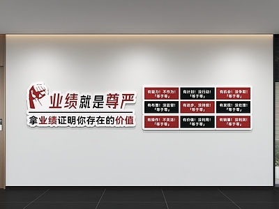 现代简约办公室 办公文化墙 展示墙 标语 口号 企业标语