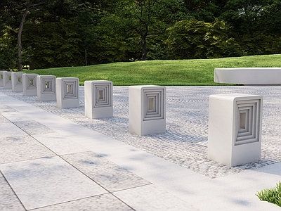 极简主义石材围挡 景观车挡 特色车挡 入口车挡 简约车挡 车挡石