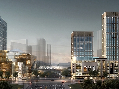 现代主义商业综合体 商业综合体 办公楼