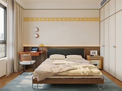 中古风家居卧室 包豪斯卧室 儿童房