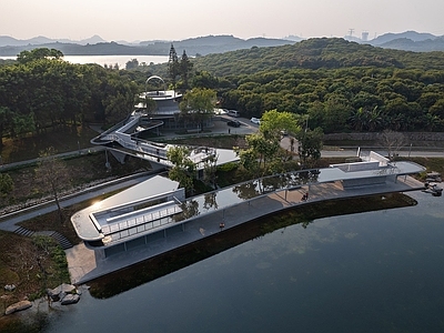 现代主义其他公共建筑 西丽湖 骑行驿站 服务建筑 问山叠水 绿道驿站