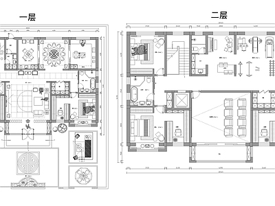 现代别墅建筑 二层别墅 自建房 农村别墅 施工图