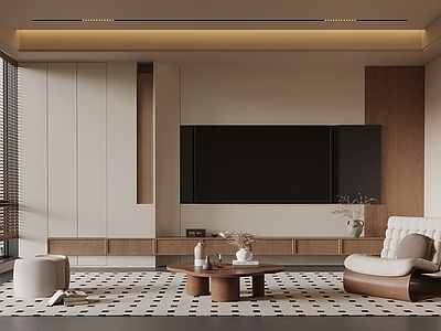 奶油风家居客厅