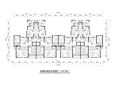 高层住宅 高层住宅户型平面 施工图