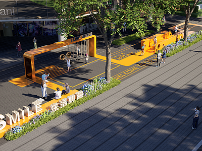 现代简约商业综合体景观 现代商业广场景观 商业综合体景观 广场景观 现代商业景观