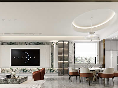 现代简约客餐厅 意式客餐厅 现代客餐厅